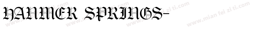 Hanmer Springs字体转换